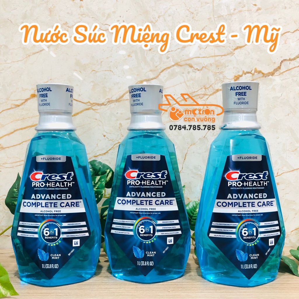 Nước súc miệng Crest Pro Health Advanced Mỹ - 1 lít