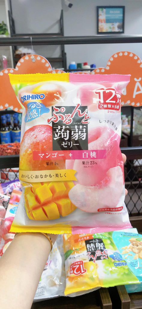 Thạch Orihiro vị Xoài & Đào 12 chiếc - 1 tuổi+