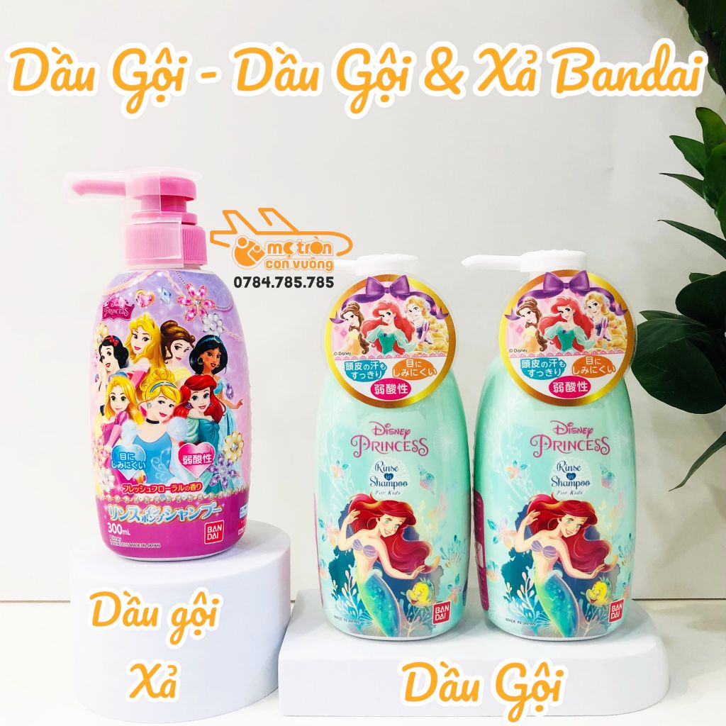 Dầu gội & xả bandai công chúa Disnay - 3 tuổi+