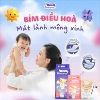 Bỉm tả dán Bimana Hàn Quốc size M 56 miếng (6-11kg)