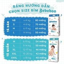 Bỉm tả quần Bebeboo Nhật size XL - 46 miếng (12-17kg)