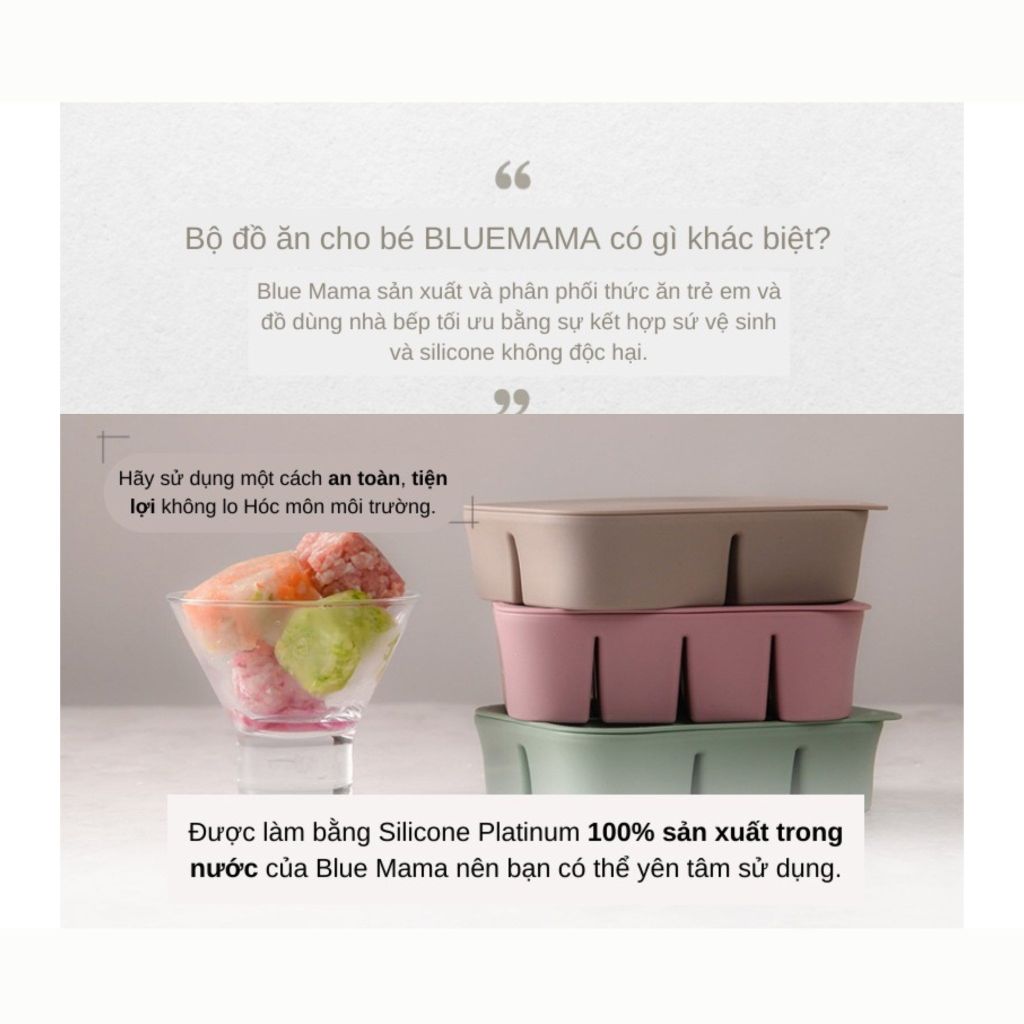 Khay trữ đông thức ăn dặm(silicon) cho bé