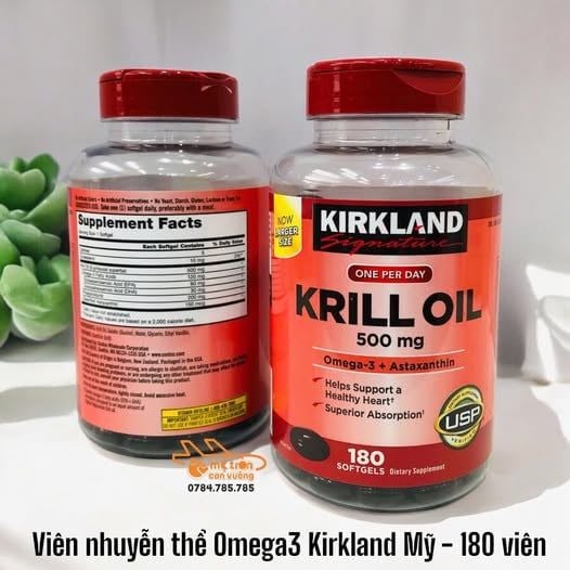 Dầu cá Omega3 Kirkland Mỹ - 180 viên