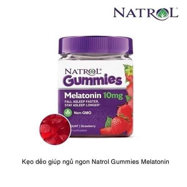 Kẹo dẻo ngủ ngon Natrol Melatonin 10mg Mỹ - 18 tuổi+