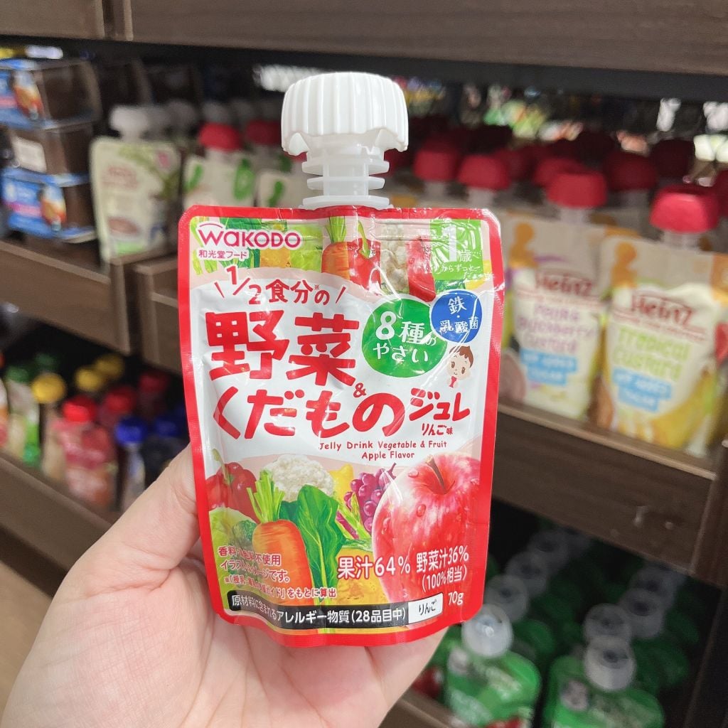 Thạch nước Wakodo vị cam, trái cây(1 tuổi)