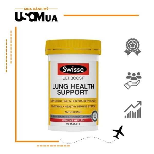Viên uống giải độc phổi Swisse Úc ultiboost lung health support