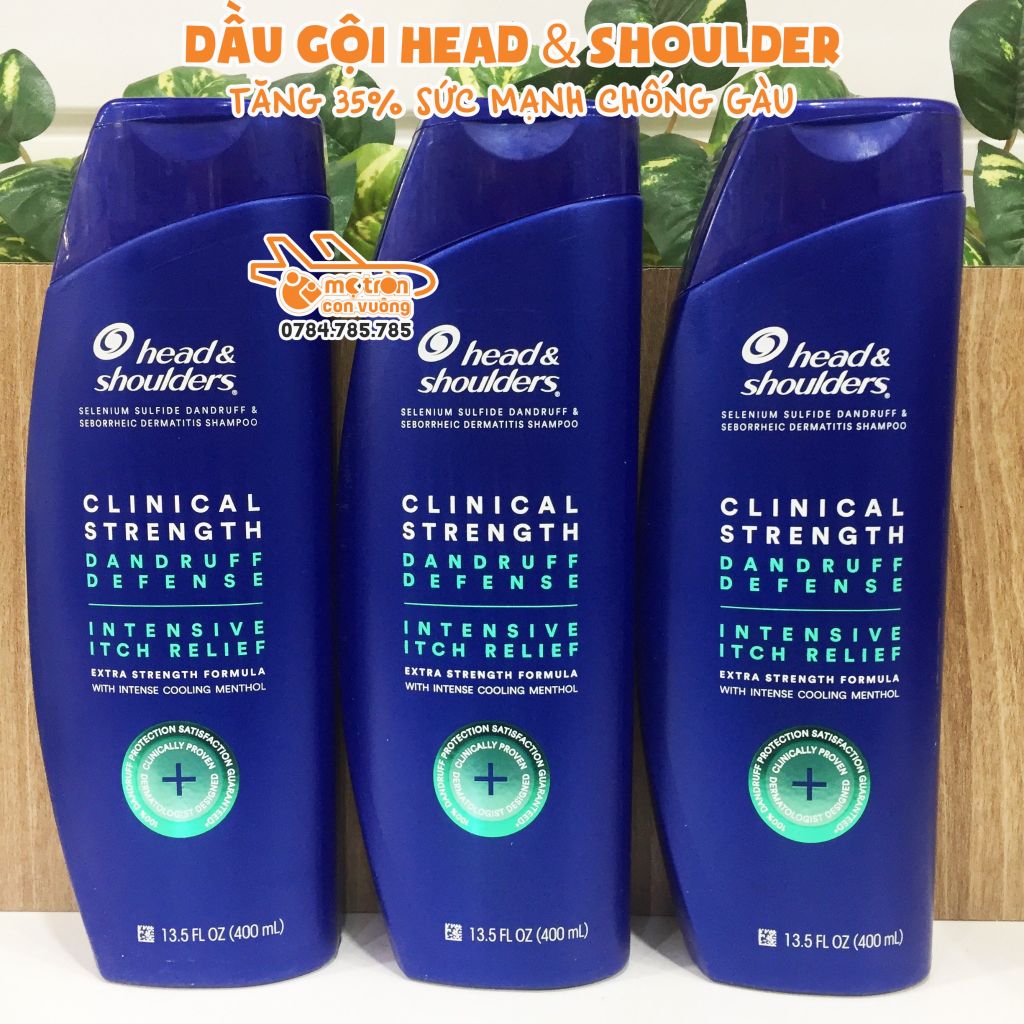 Dầu gội đầu trị gàu Head&Shoulders Clinical strength Mỹ - 400ml