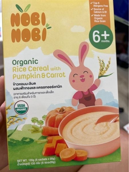 Bột gạo ăn dặm nobi cà rốt bí đỏ - 6th+