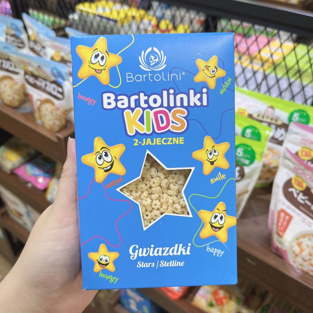 Mì nui hình ngôi sao 2 trứng Bartolini Ba Lan 250g (+10 tháng)