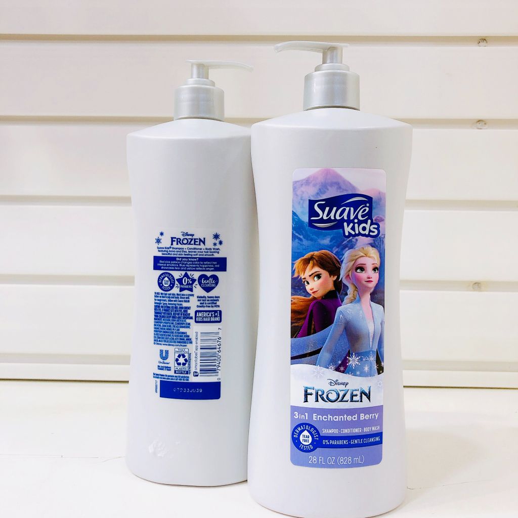 Sữa tắm, gội, xả Suave Kids Disney Frozen - 828ml