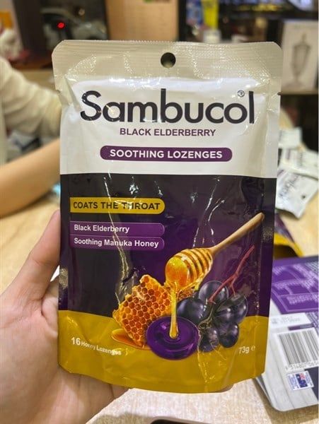 Kẹo ngậm tăng đề kháng & giảm đau họng Sambucol - 2 tuổi+