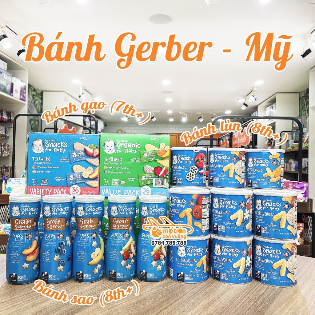 Bánh ăn dặm Gerber vị việt quất Non-Gmo