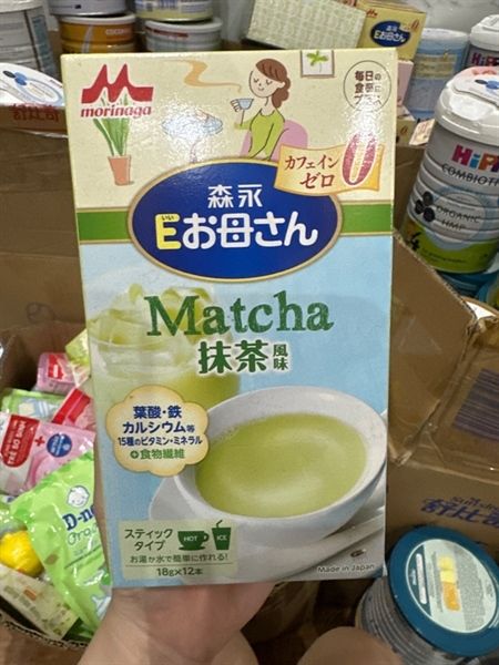 Sữa bầu Morinaga vị trà xanh 18gx12