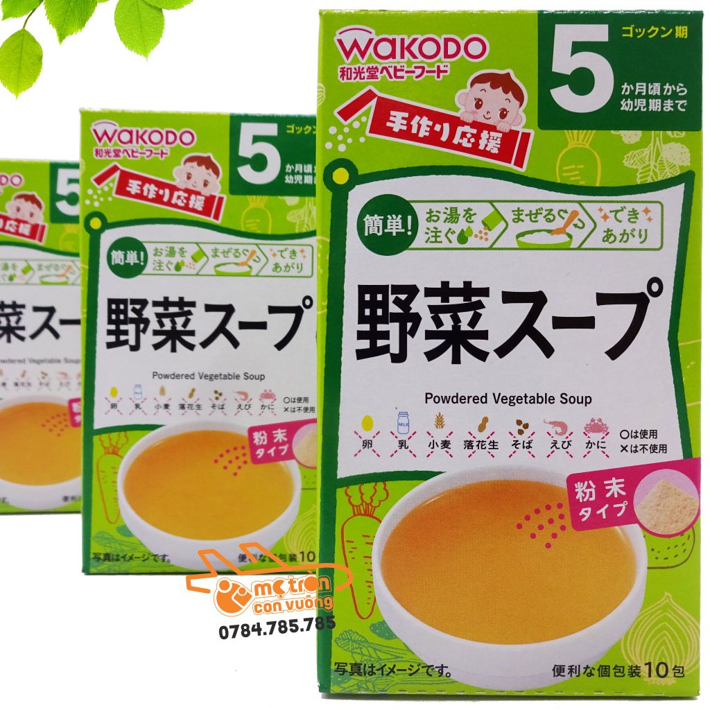 Bột súp Wakodo vị rau củ 2.3gx10 (5 tháng+)