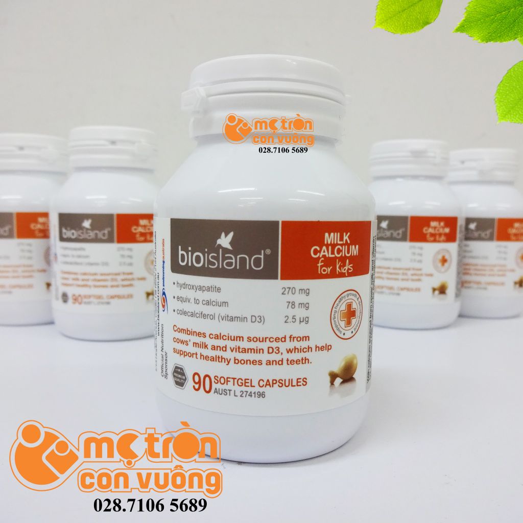 Canxi sữa Bioisland (7 tháng+) 90 viên