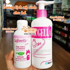 Dung dịch vệ sinh vùng kín cho bé Saforell 100ml (2 tuổi+)