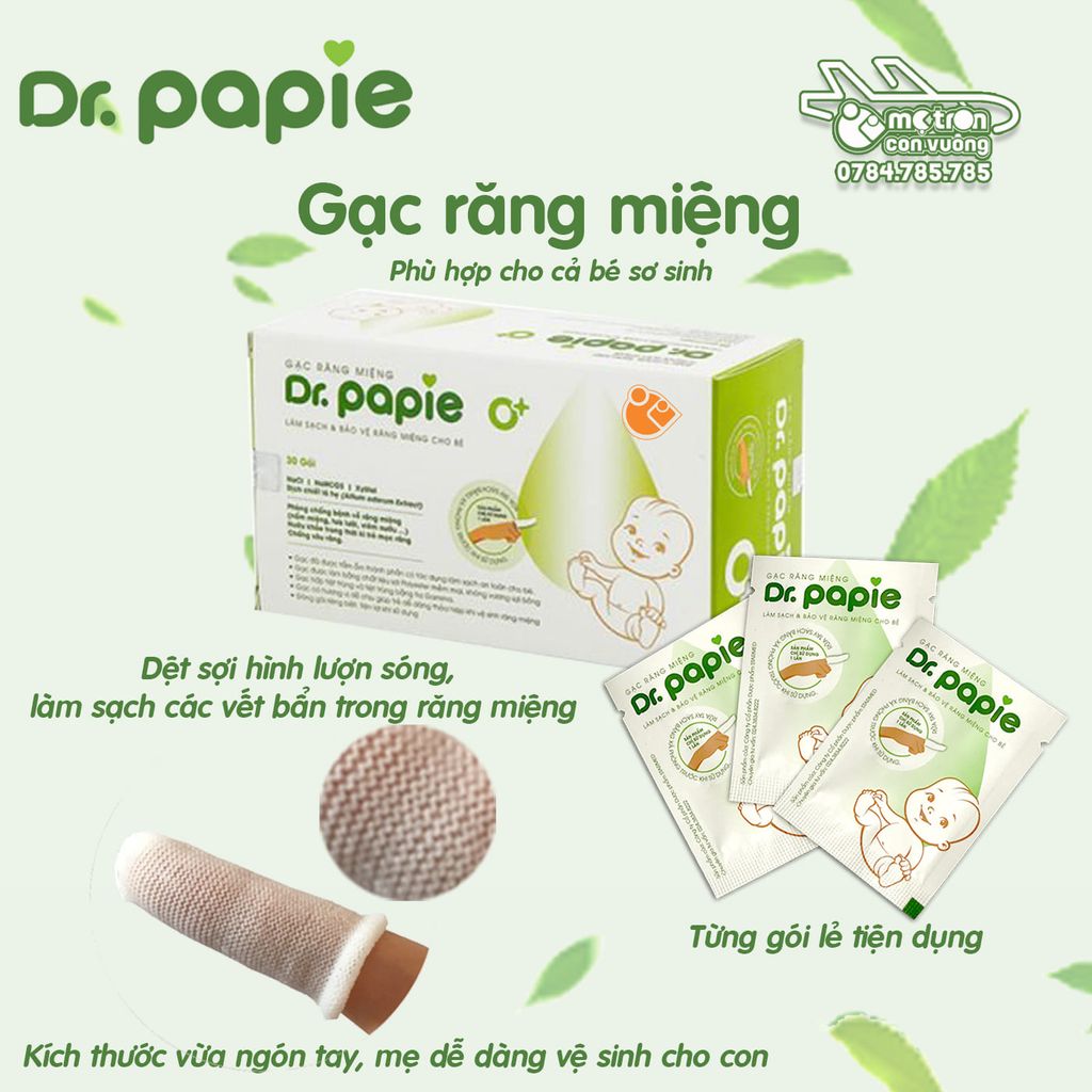 Gạc răng miệng Dr. Papie 30 gói