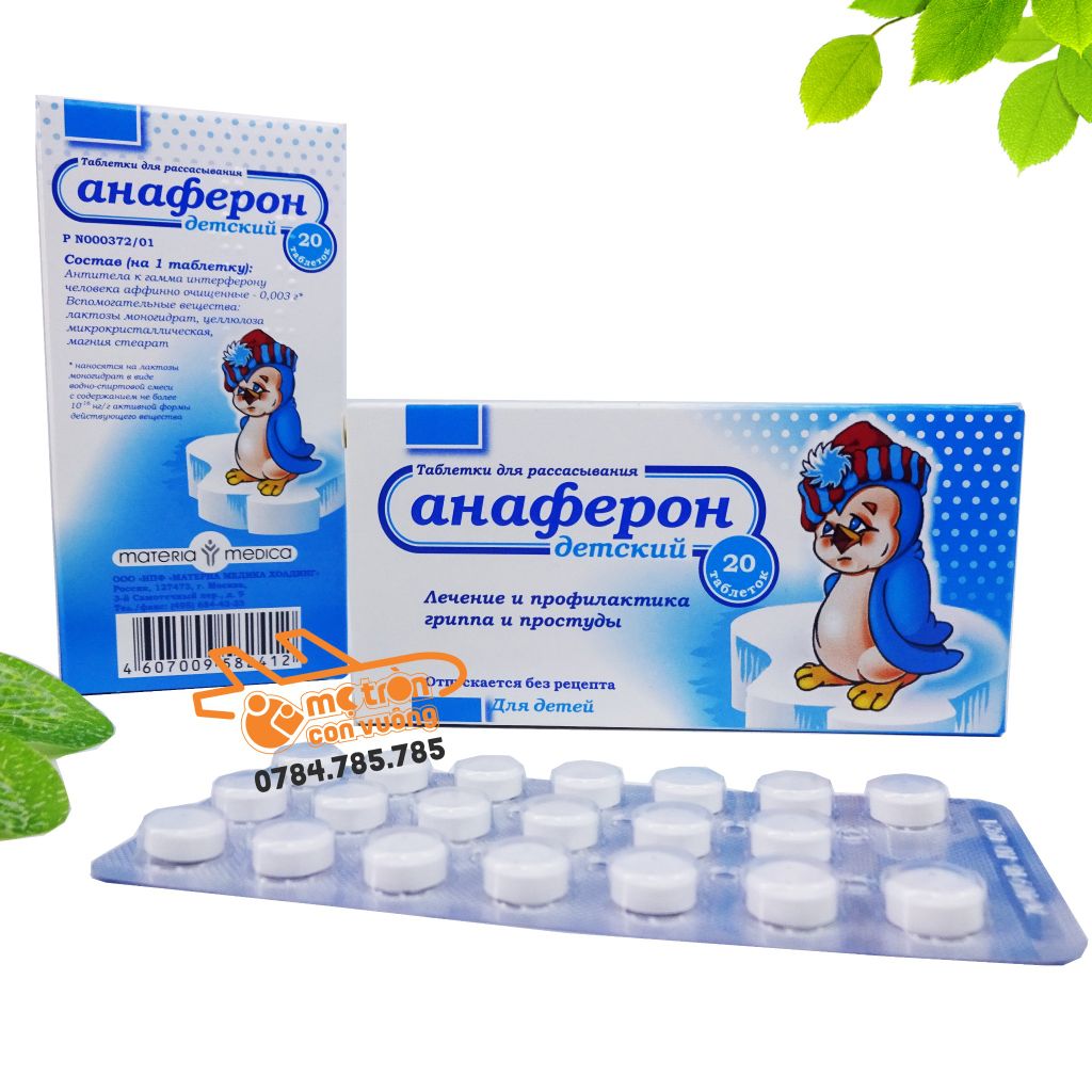 Tăng sức đề kháng Anaferon Nga 20 viên (1 tháng+)