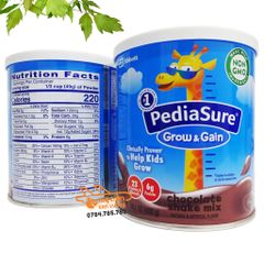 Sữa bột Pediasure Grow & Gain vị socola 400gr