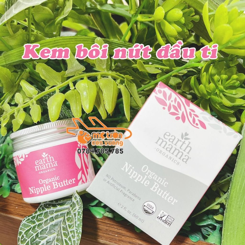 Kem trị nứt đầu ti hữu cơ Earth Mama 60ml