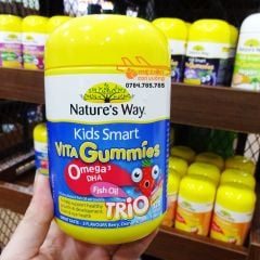 Kẹo Kids smart Omega 3 + DHA + dầu cá 120 viên (2 tuổi+)