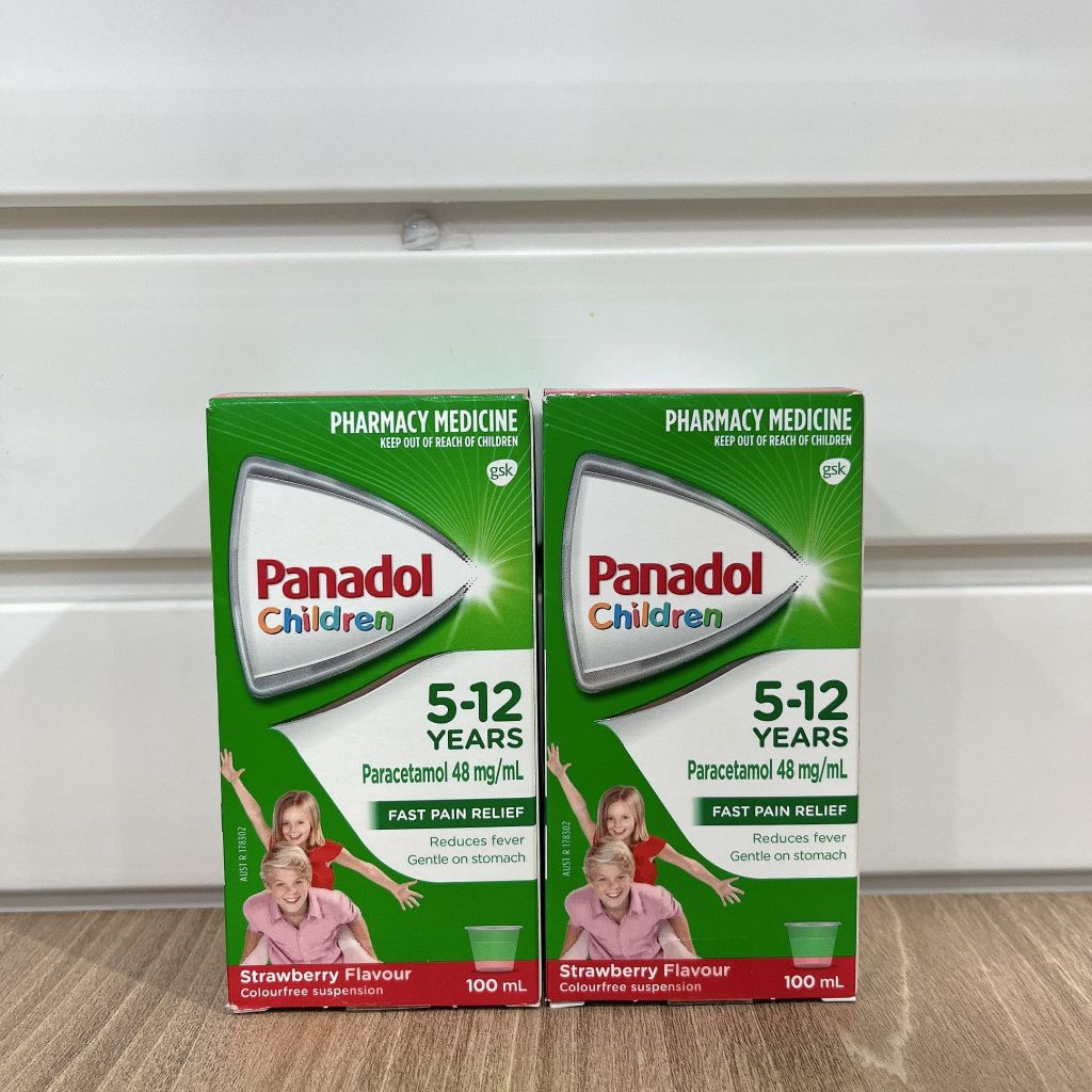 Siro giảm đau, hạ sốt Panadol vị dâu 100ml (5-12 tuổi)