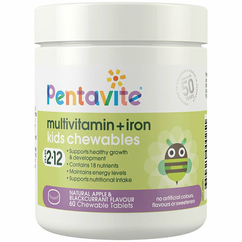 Vitamin tổng hợp & sắt Pentavite 60 viên (2-12 tuổi)