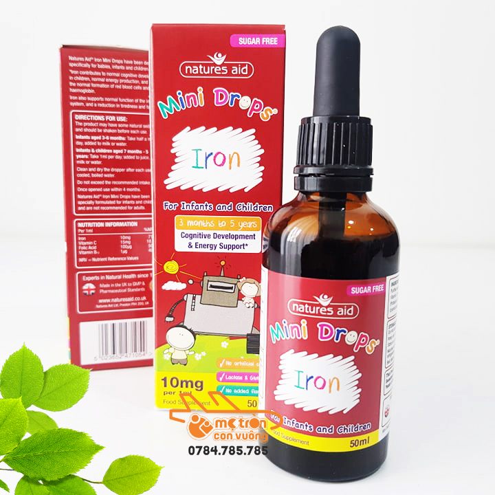 Sắt Natures Aid 50ml (3 tháng - 5 tuổi) – thegioihanghieuchobe