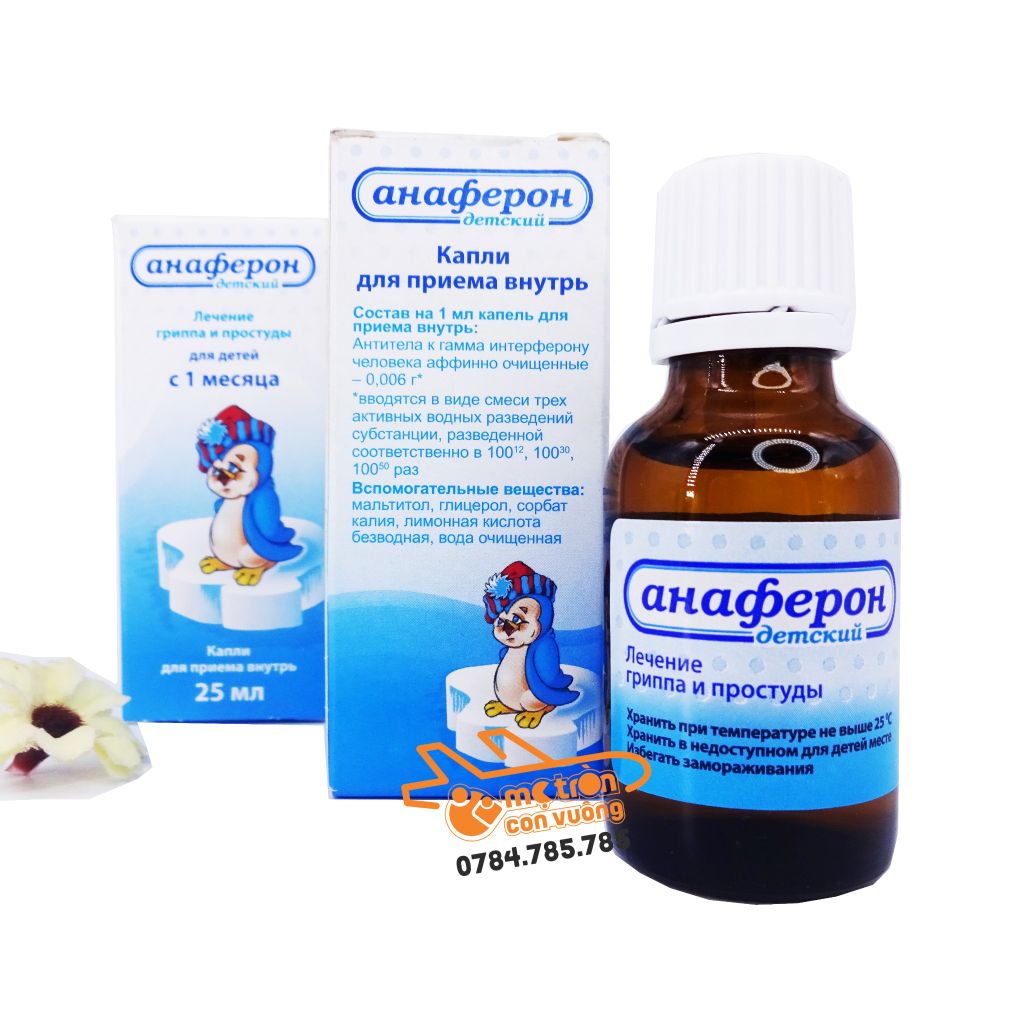 Tăng sức đề kháng Anaferon Nga 25ml (1 tháng+)