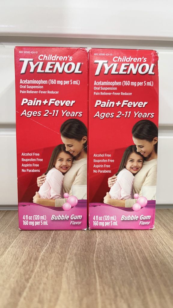 Siro hạ sốt Telynol Mỹ hương kẹo cao su 120ml (2-11 tuổi)