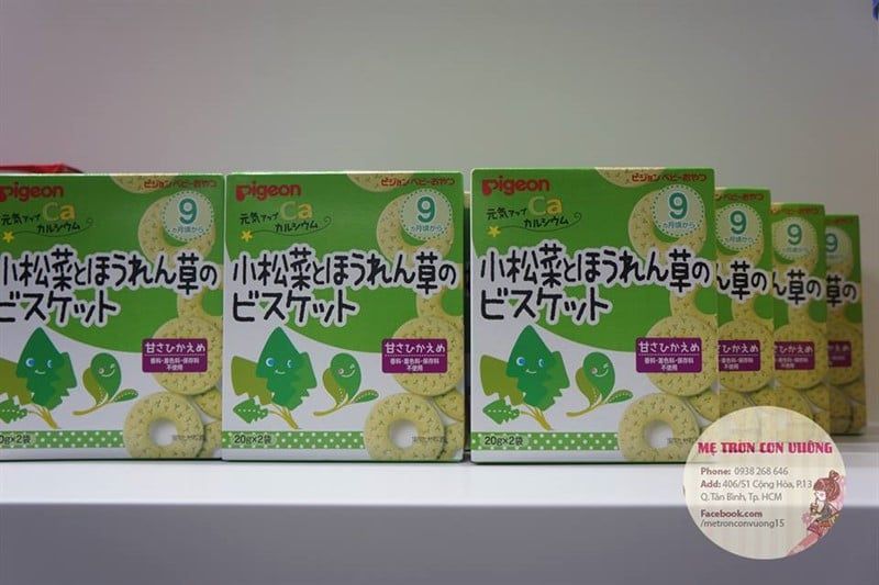 Bánh ăn dặm Pigeon vị rau chân vịt (9 tháng+)