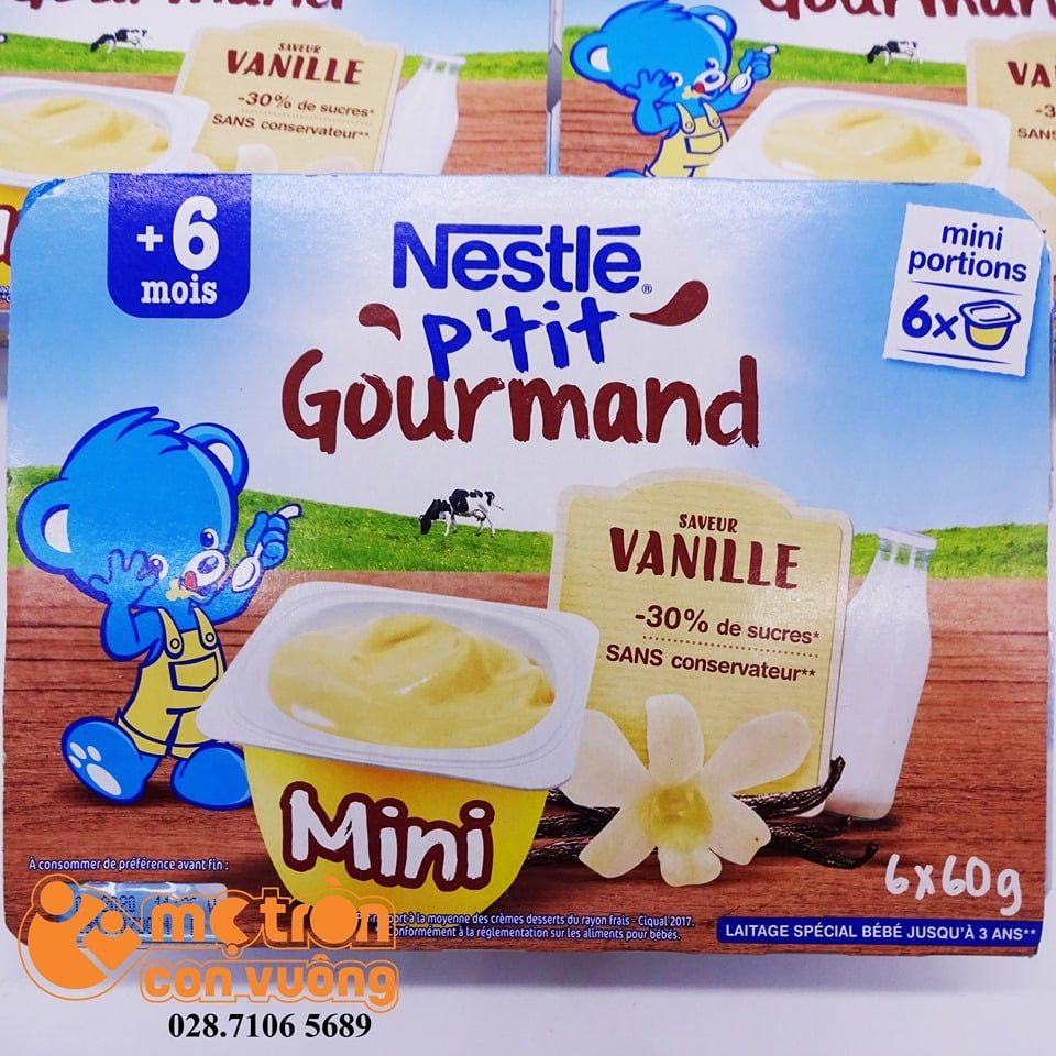 Váng sữa Nestle vị vani 60gx6 (6 tháng+)
