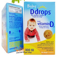 Vitamin D Drop 400iu cho bé 90 giọt