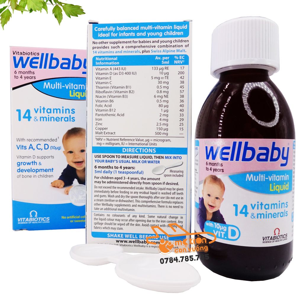 Vitamin tổng hợp Well Baby (6 tháng+)