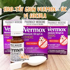 Tẩy giun Vermox dạng siro vị socola 15ml