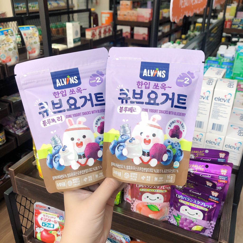 Sữa chua khô sấy lạnh cho bé Alvins vị việt quất 16g