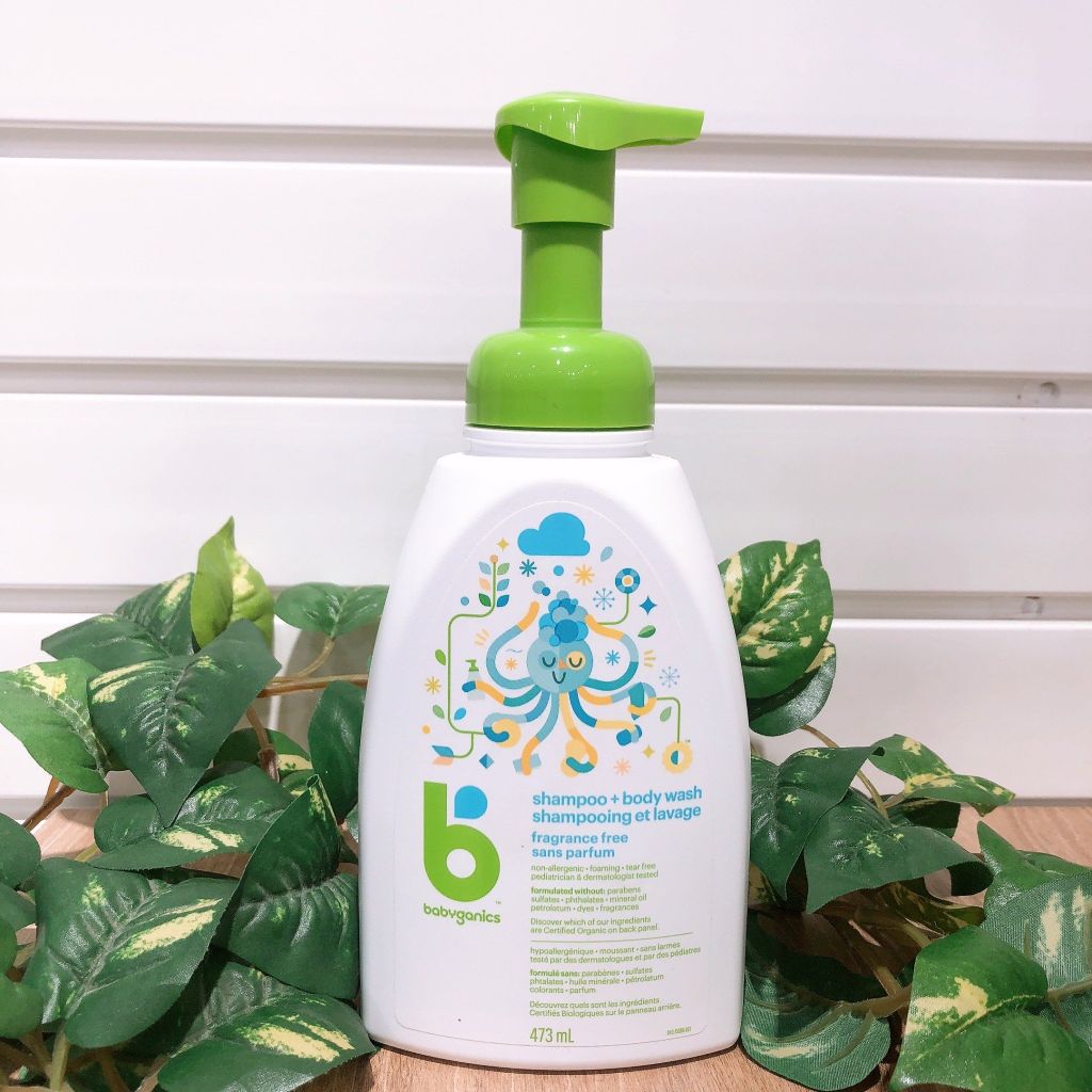 Sữa tắm gội tạo bọt Babyganics - 473ml