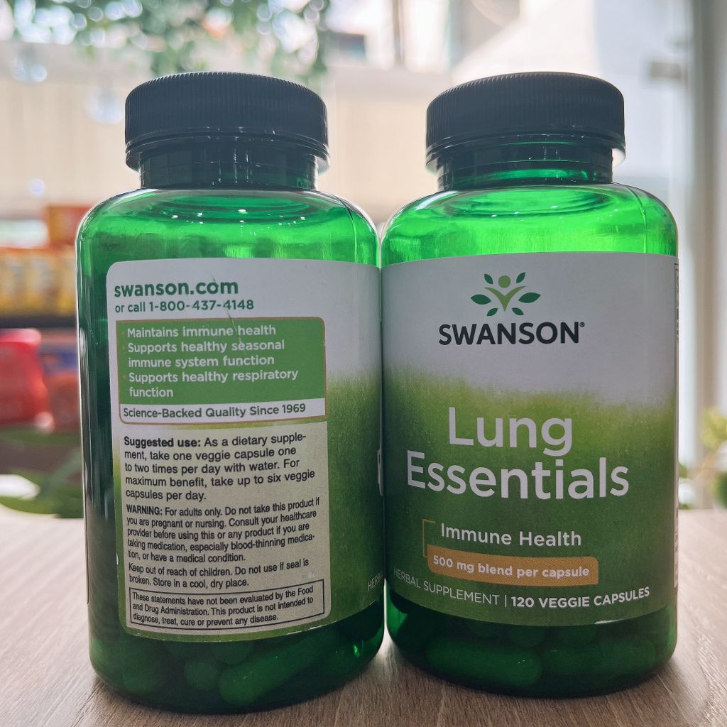 Viên uống bổ phổi Swanson Lung Essentials 120 viên
