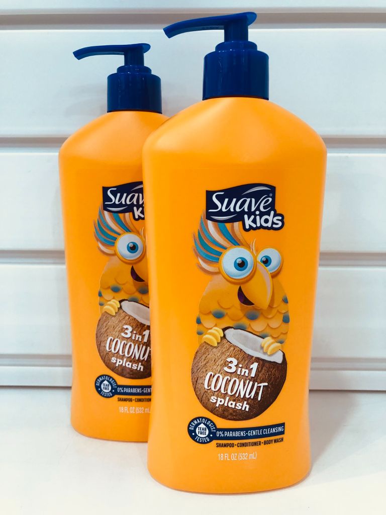 Sữa tắm, gội xả Suave Kids hương dừa 532ml