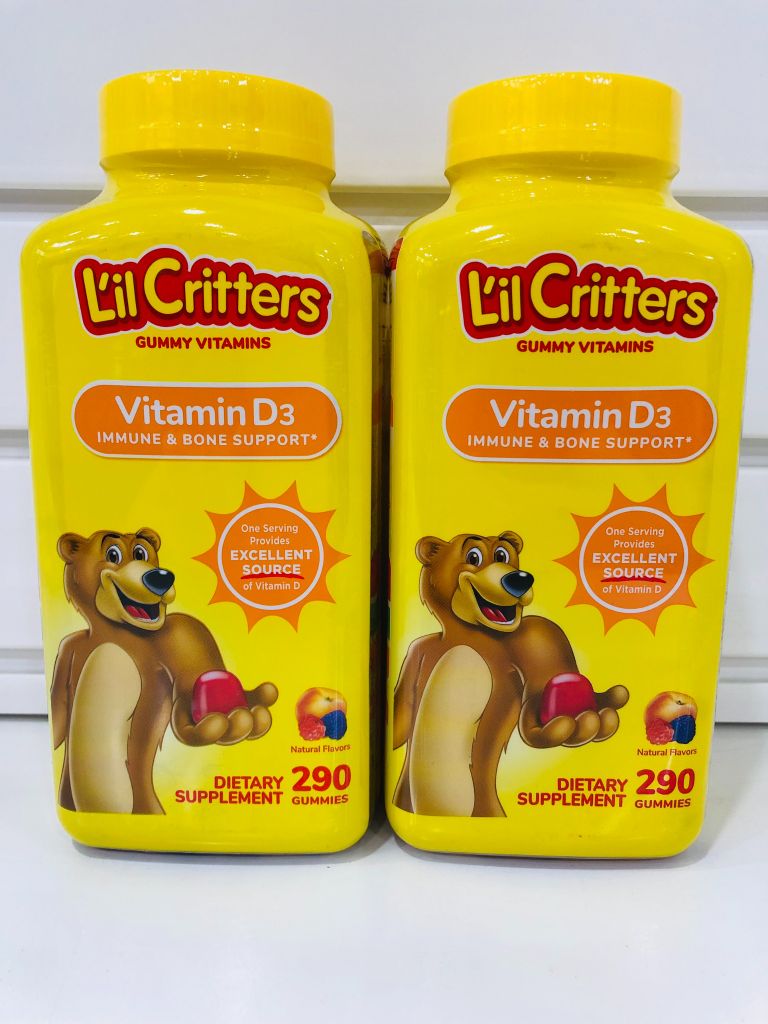 Kẹo Dẻo Bổ Sung VitaminD3 Tăng Cường Đề Kháng L’il Critters - 290 viên