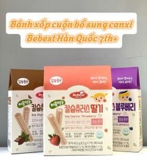 Bánh xốp cuộn bổ sung canxi Bebest vị dâu Hàn Quốc - 7thg+