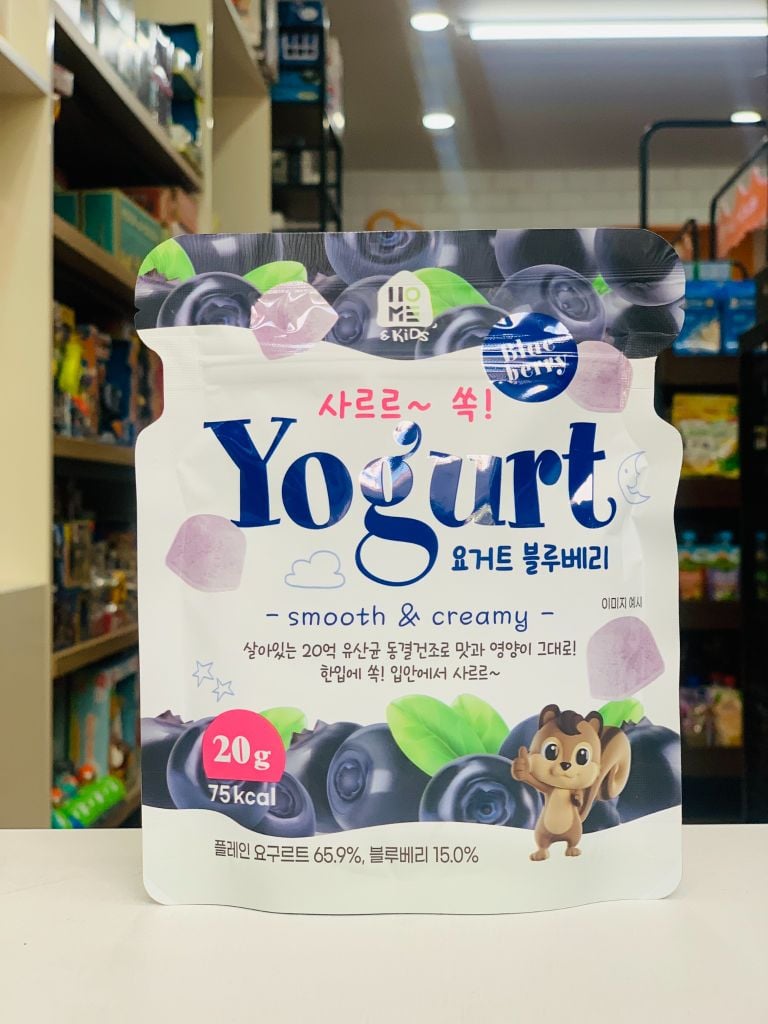 Sữa chua khô  HOME & KIDS  vị việt quất Hàn Quốc - 6th+