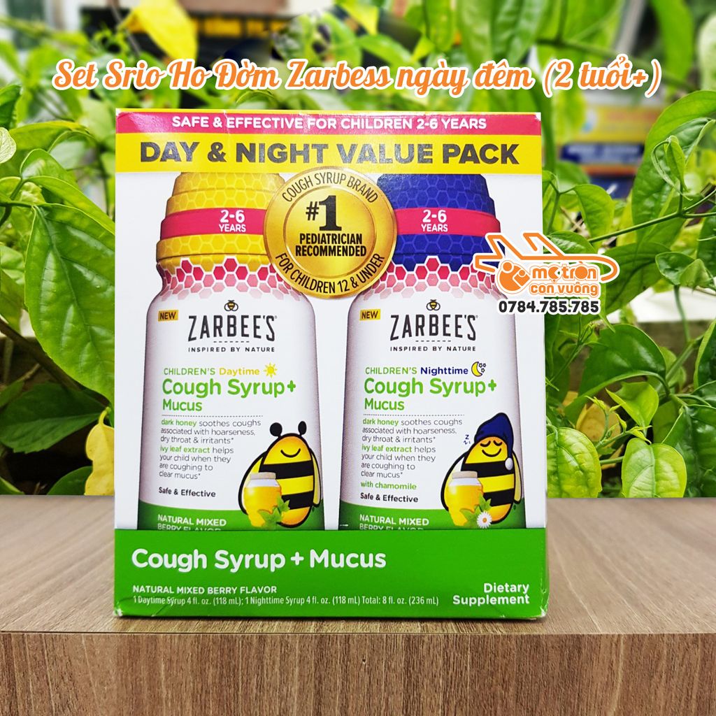 Sét 2 Zabee's ho ngày & đêm - 180ml x 2 (2 - 6 tuổi)