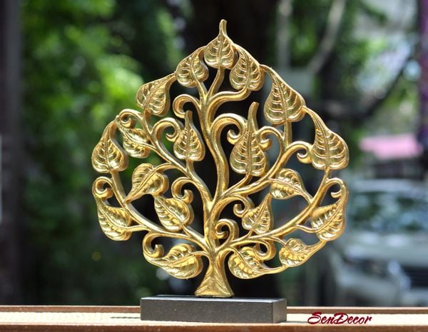 Phù điêu cây Bồ Đề dát Vàng Thái Lan