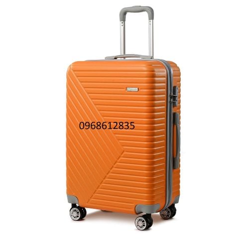 Vali Kéo Nhựa Size 24 Vali chứa 15-25kg Mã T66 Cam