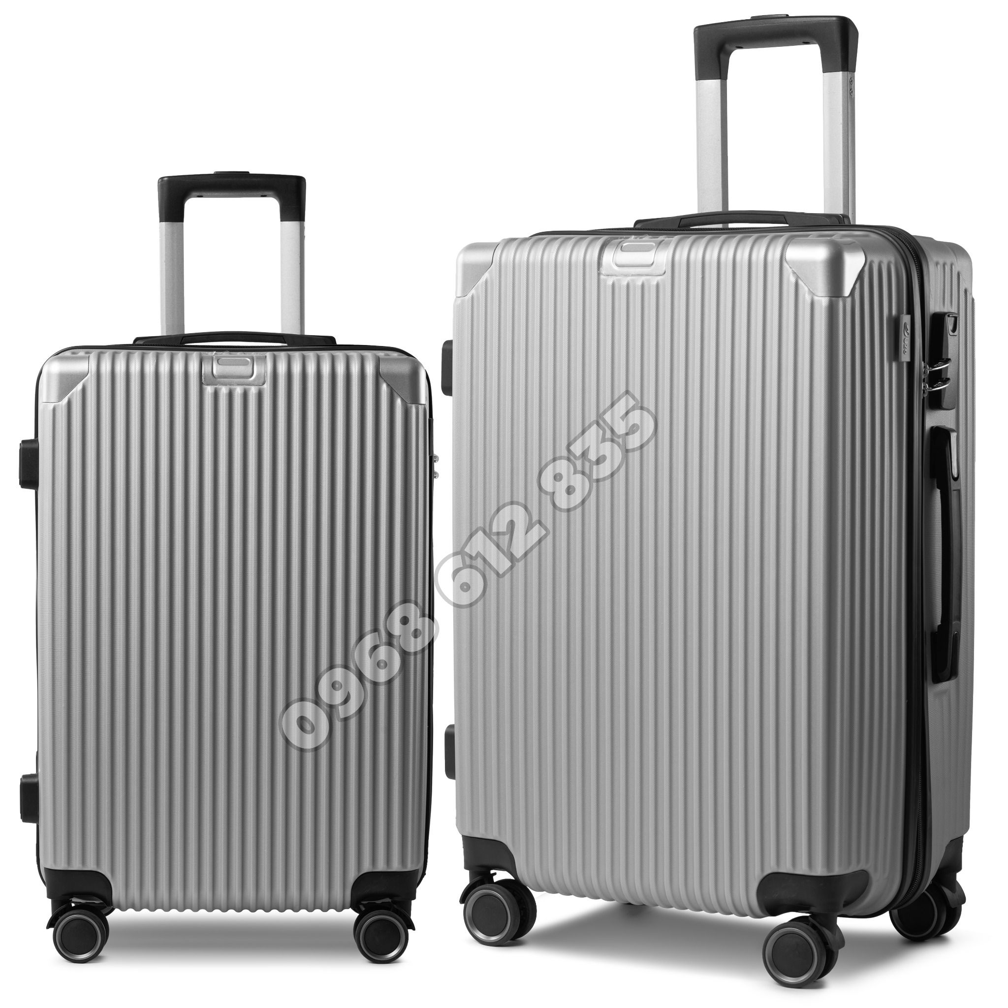 Combo 2 Vali kéo size 20+ 24 Ma 218 Màu bạc