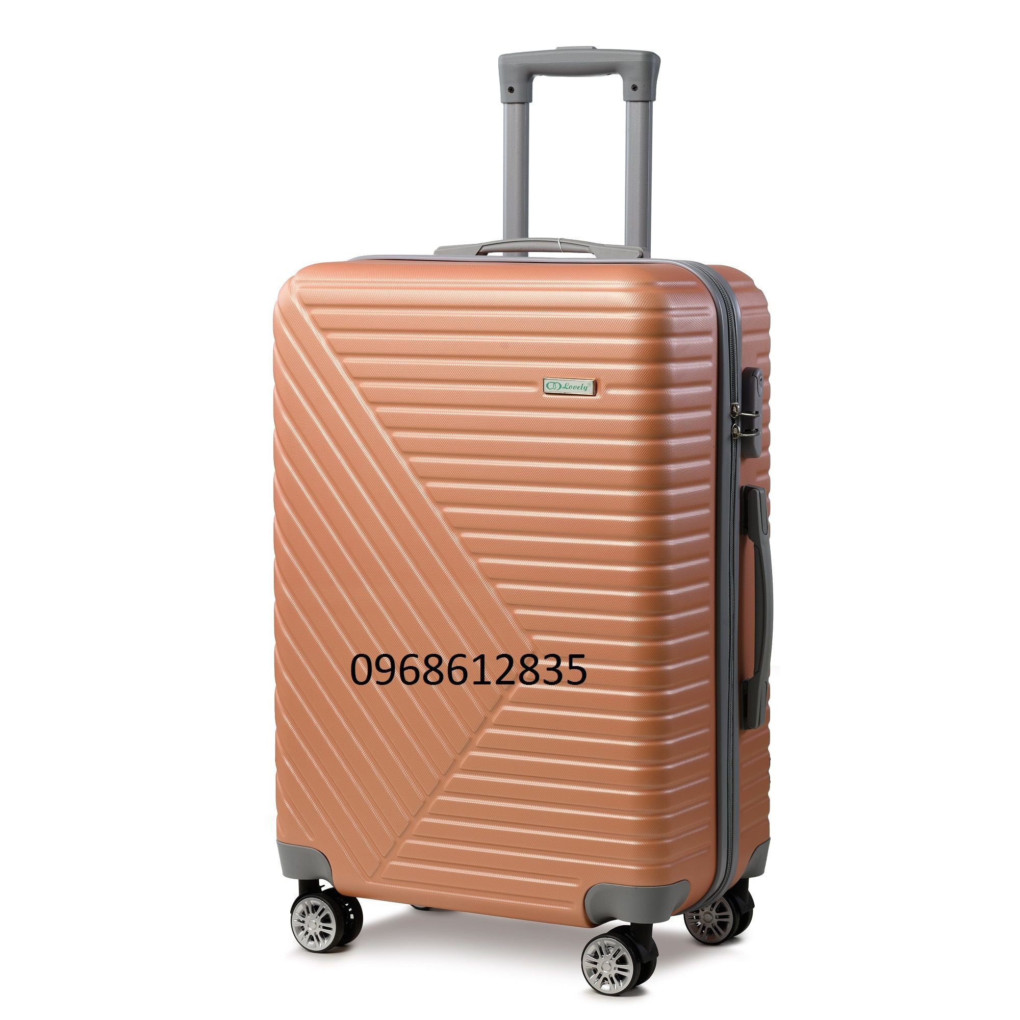 Vali kéo du lịch Size 24, Vali T66 Màu Hồng Da chứa 20kg