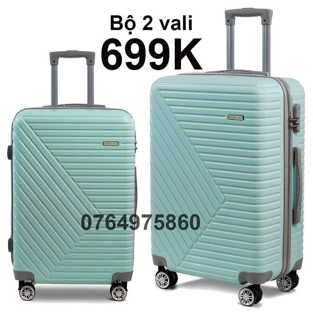 Combo 2 Vali size 20&24 giá rẻ Mã t66 Xanh ngọc