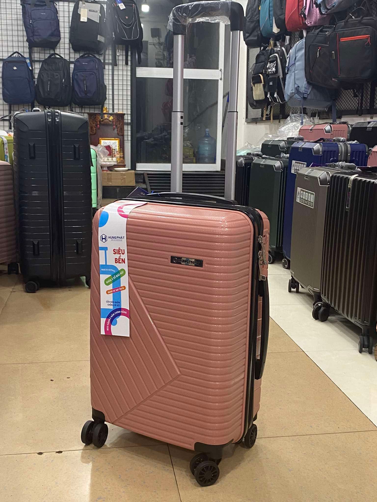 Vali Chống Bể 100% PP 668 Size 20 Hồng Gol