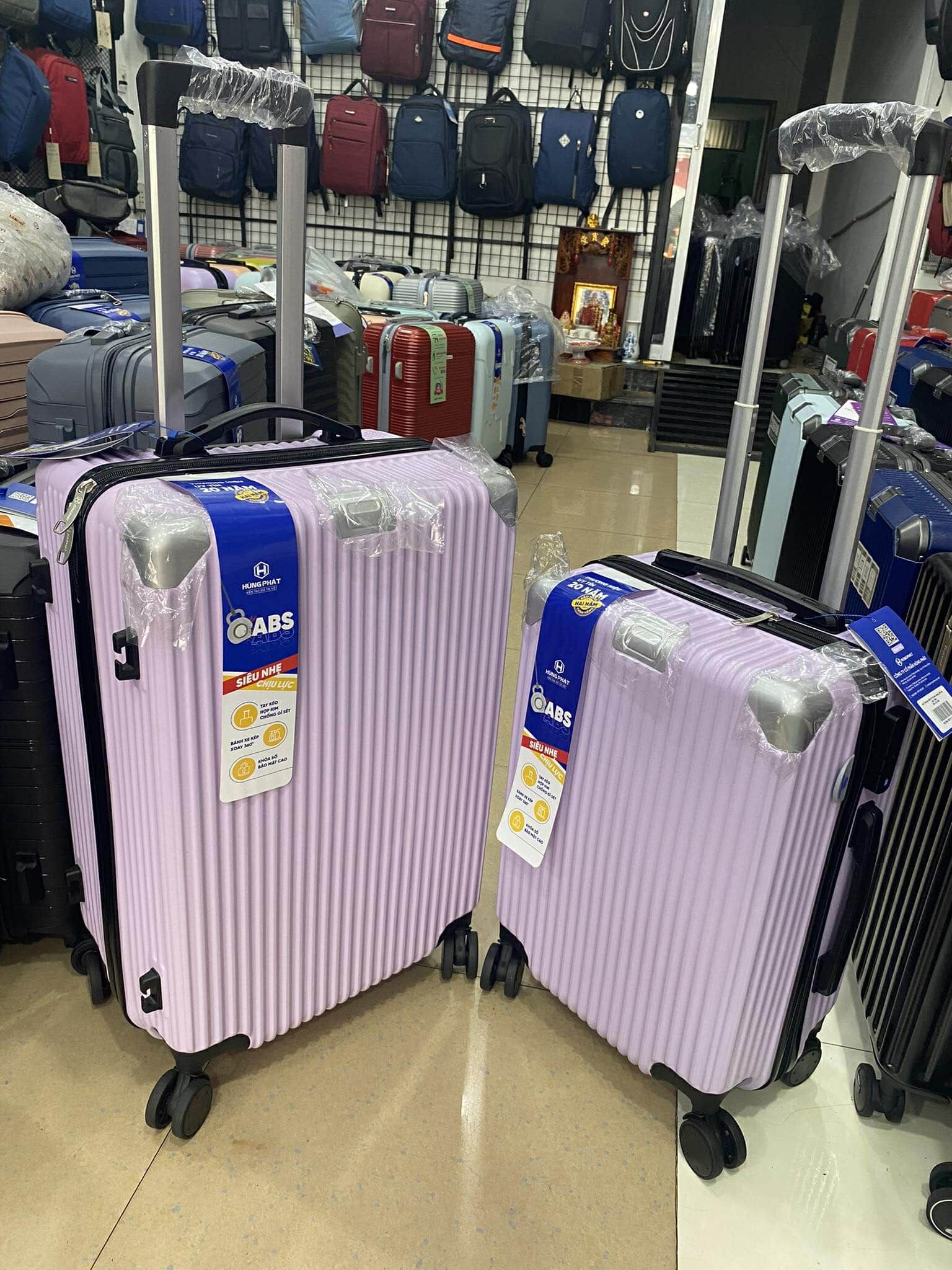Combo 2 Vali Size 20&24 Mã 218 Màu tím Nhạt